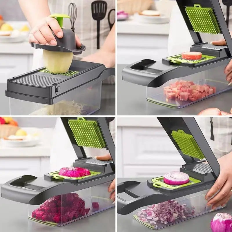 Professional Kitchen Slicer with Cleaver Blade, Multi-Function