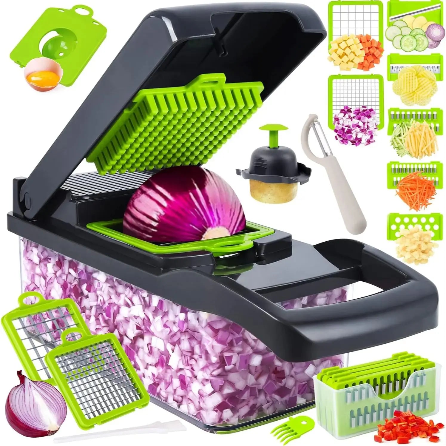 Professional Kitchen Slicer with Cleaver Blade, Multi-Function